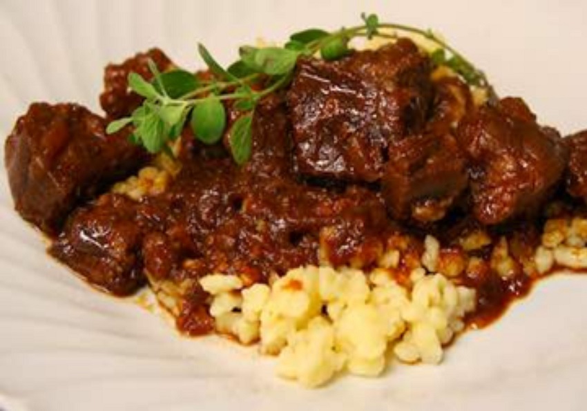 Traditional Yummy and Tasty Hungarian Goulash With Spaetzle Recipe