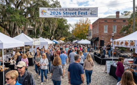 Bluffton Arts and Seafood Festival 2026 Street Fest crowd in Old Town Bluffton SC
